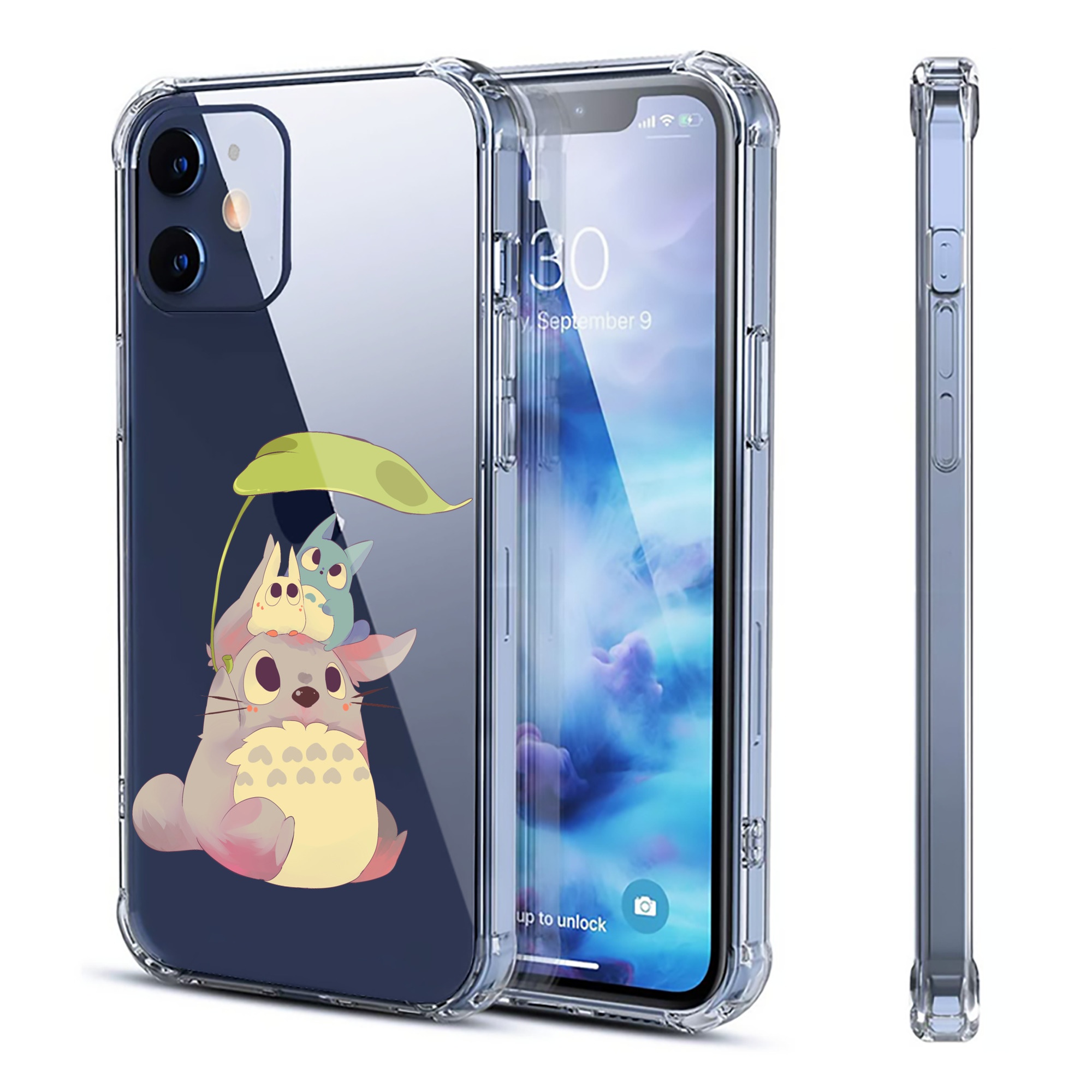 （画像用） となりのトトロ 草壁メイ 草壁サツキ My Neighbor Totoro Satsuki Kusakabe Mei Kusakabe 【iPhone 12シリーズ対応】透明スマホケース（クリアソフトケース）